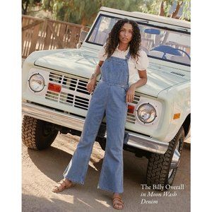 Christy Dawn Billy Overall in Moon wash, size 30